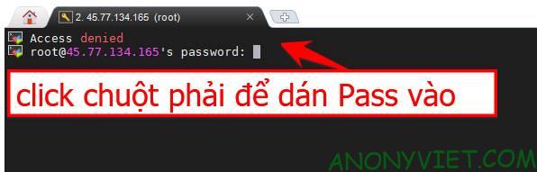 nhap password vultr
