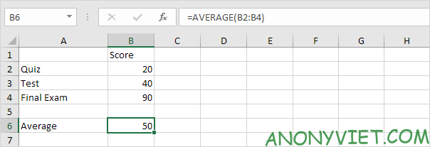 Bài 186: Tính điểm thi trung bình trong Excel