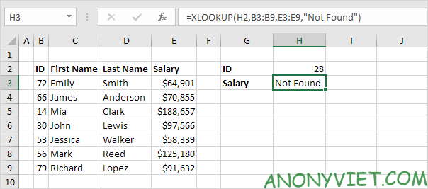 Bài 166: Cách sử dụng hàm Xlookup trong Excel 18