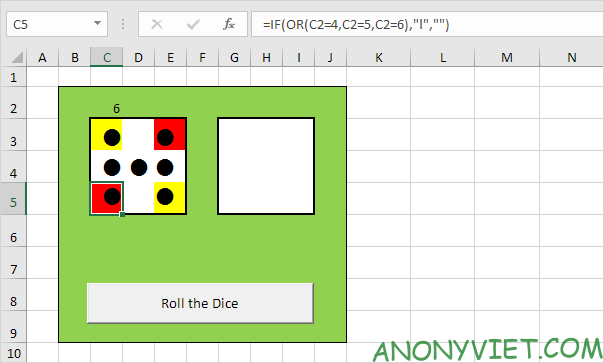 Bài 116: Cách tạo xúc xắc trong Excel