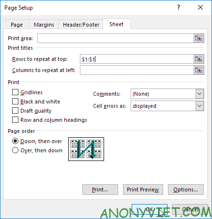 Bài 86: Cách sử dụng Print Titles in tiêu đề theo từng trang trong Excel 8
