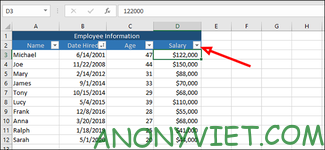 Cách sắp xếp và lọc dữ liệu trong Excel 82