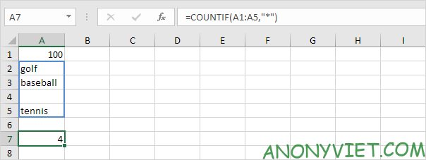 Bài 108: Cách đếm ô có chứa văn bản trong Excel 35