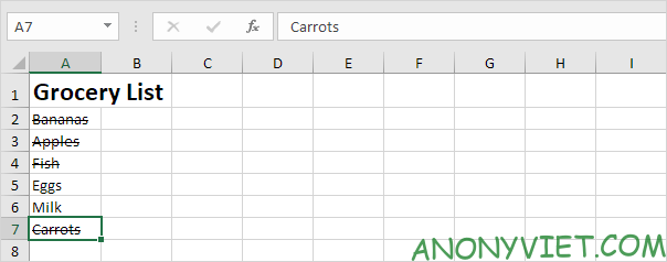 Bài 49: Cách Gạch ngang các chữ trong Excel 16