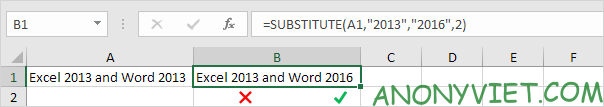 Bài 150: Hàm Substitute và Replace trong Excel