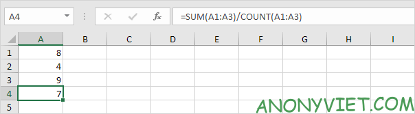 Bài 177: Cách sử dụng hàm AVERAGE trong Excel