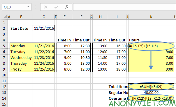 Bài 64: Cách tạo bảng thời gian biểu trong Excel 24