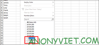 Cách sắp xếp và lọc dữ liệu trong Excel 83