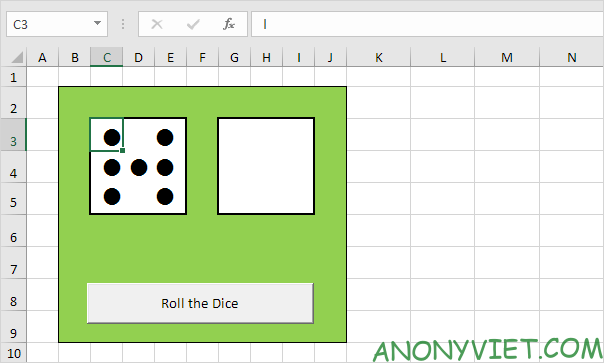 Bài 116: Cách tạo xúc xắc trong Excel