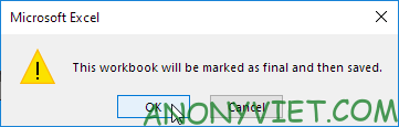 Lesson 103: How to use Mark as Final to announce the final version in Excel 7