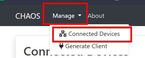 Mở Connected client