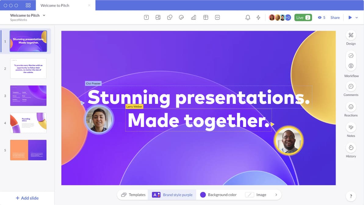 Cách làm PowerPoint online cùng lúc với bạn bè bằng Pitch