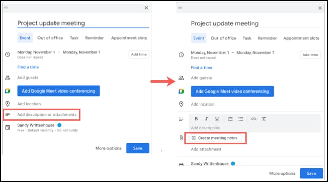 Cách Tạo ghi chú cuộc họp bằng Google Calendar 9