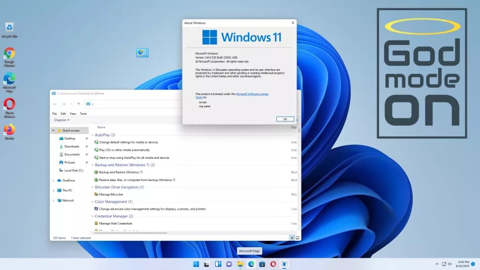 Cách bật God Mode trên Windows 11 hoặc Windows 10