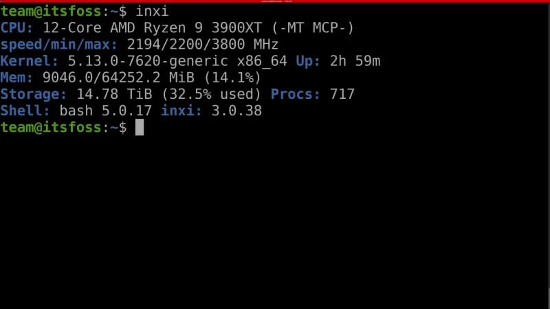 Cách lấy tất cả thông tin hệ thống Linux với inxi
