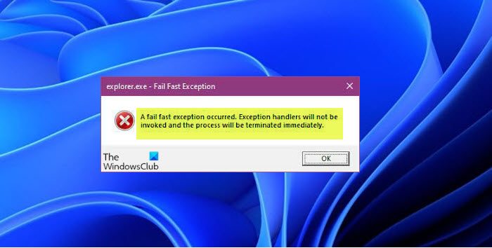 Cách sửa lỗi Fail Fast Exception trên Windows 11/10