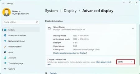 Cách thay đổi Refresh Rate màn hình trên Windows 11