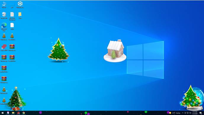 Hướng dẫn trang trí Desktop bằng cây thông Noel ở góc màn hình ...