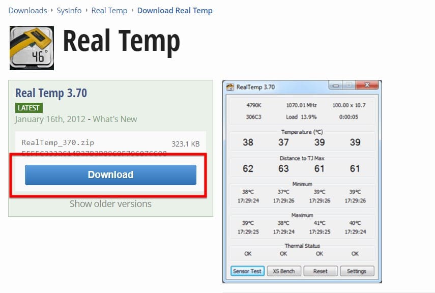 Tải Real Temp