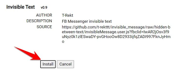 invisible text