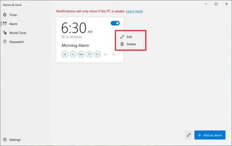 Cách Sử dụng Đồng hồ Báo thức trong Windows 10 20