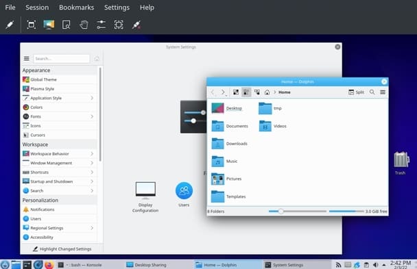 Cách chia sẻ màn hình trên Linux KDE Plasma 6
