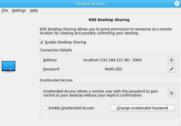 Cách chia sẻ màn hình trên Linux KDE Plasma 5