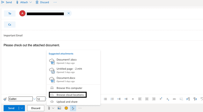 Phishing method by attaching malicious files on Office 365 13