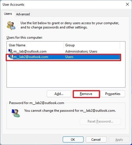 Cách xóa tài khoản trên Windows 11 20