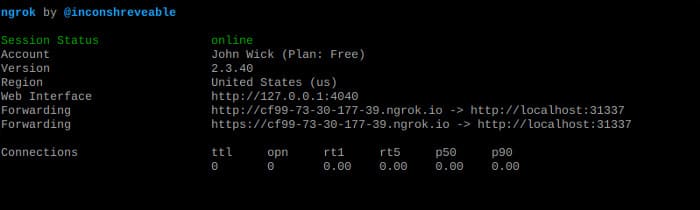Cách cấu hình Ngrok để NAT Port trên Kali Linux 85