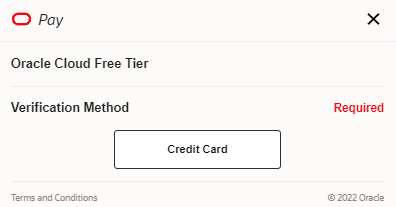 add credit card orcale cloud