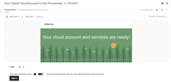 acitve account orcale cloud vps free