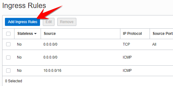 add Ingress Rules