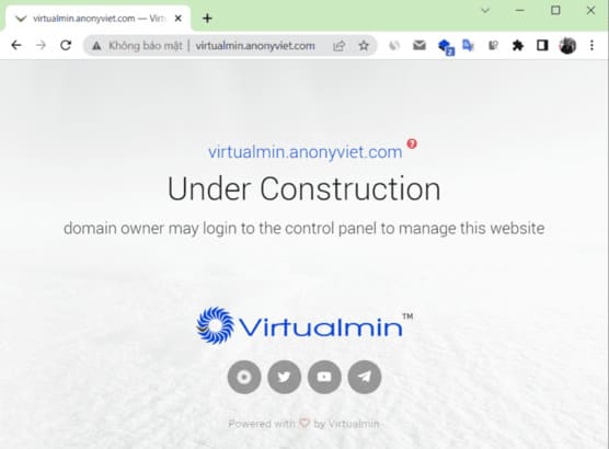 tạo web trên virtualmin