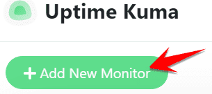 add new monitor uptime kuma