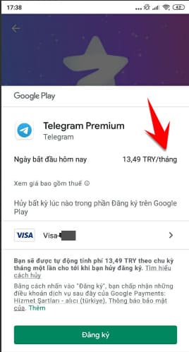 telegram premium 16000vnd