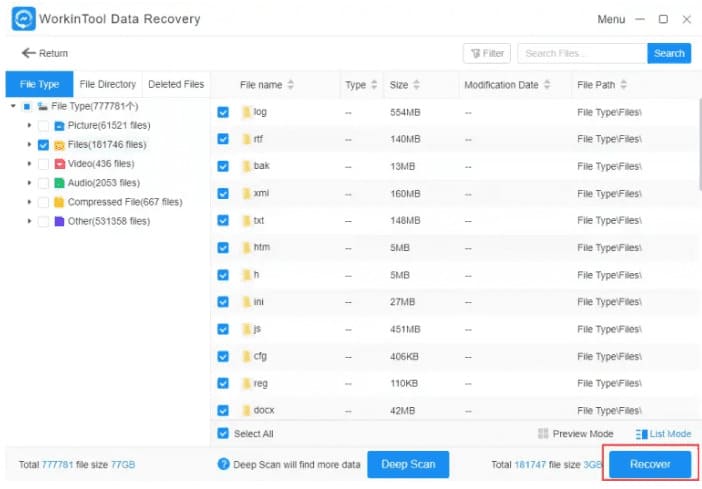 download WorkinTool Data Recovery pro full key