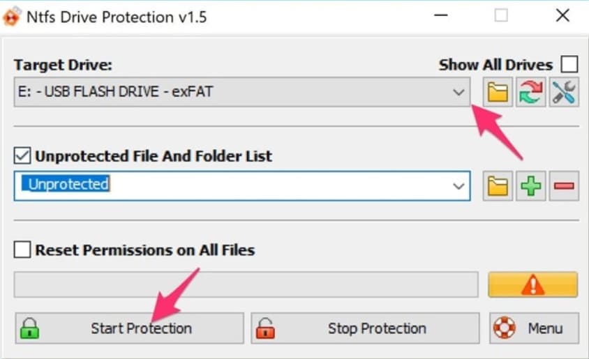 tao usb an toan NTFS Driver Protection