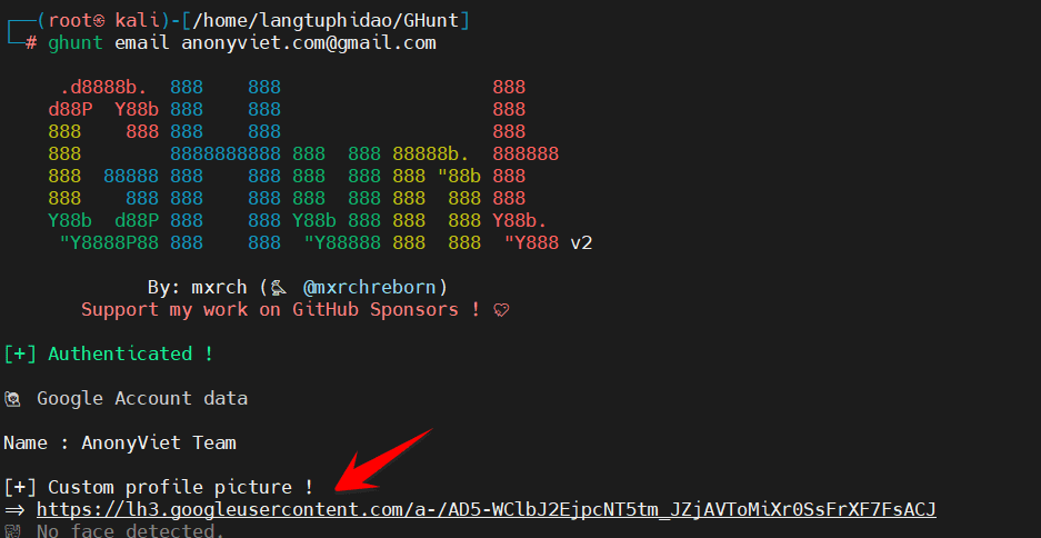 Tracing Gmail account owners with Ghunt V2 (Gmail OSINT)