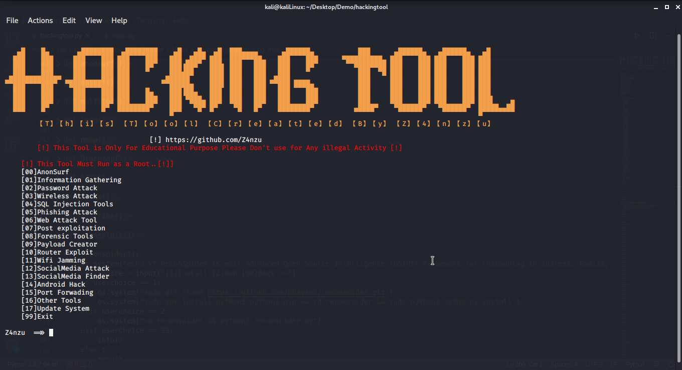 HackingTool - Tổng hợp công cụ dành cho hacker