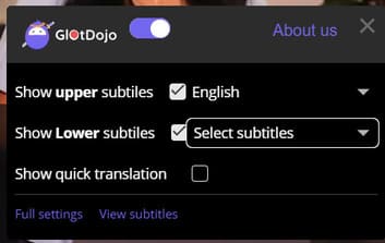 GlotDojo: Real-time video translation extension that supports learning Coursera 10