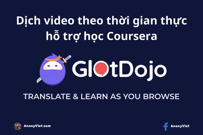 GlotDojo: Real-time video translation extension that supports learning Coursera
