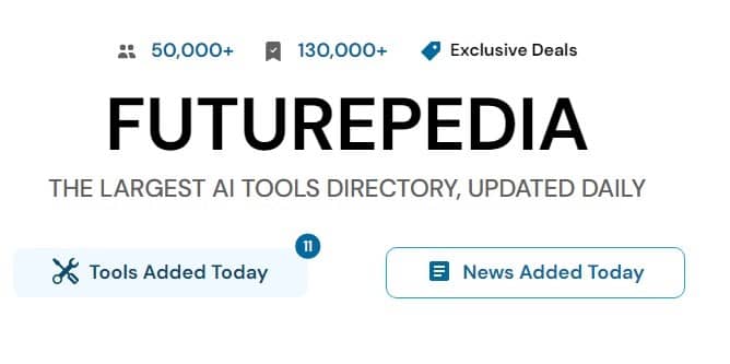 Futurepedia - A website that aggregates AI tools