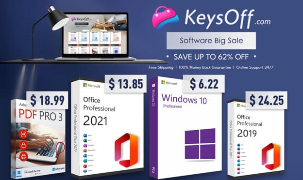 Windows, Office license from only 6$ on Keysoff
