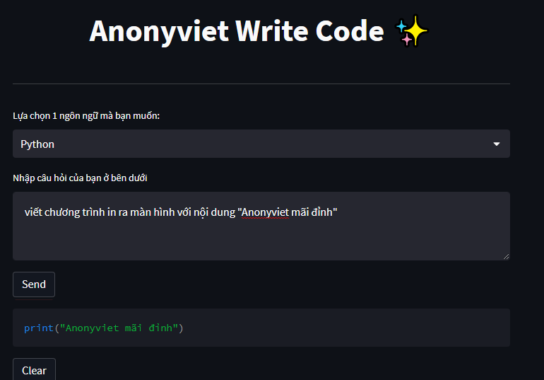 How to create a Web App Chatbot that writes code automatically in Python