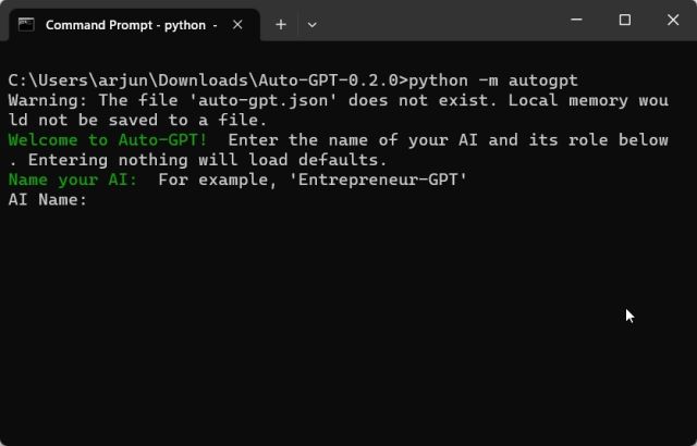 AutoGPT installation guide