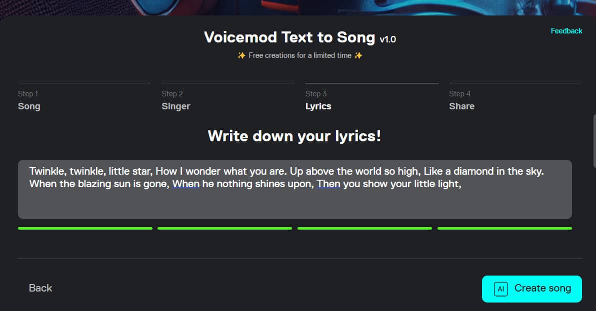 How to create songs with lyrics using AI