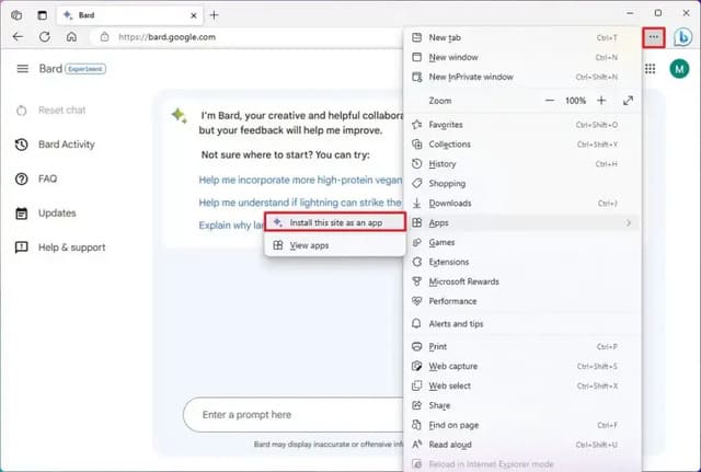 How to install Google Bard on Windows 11 12