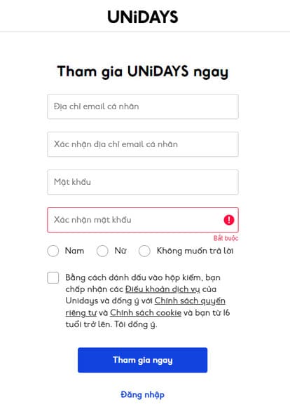 Cách đăng ký Unidays mua hàng Apple giảm giá ở Việt Nam 7