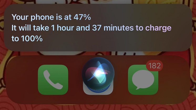 How to display charging time on iPhone